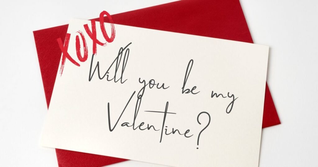 Romantic Valentine Message On A Card For Him